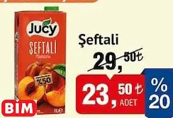 JUCY MEYVE NEKTARI ŞEFTALİ 1 L ÇEŞİTLERİ